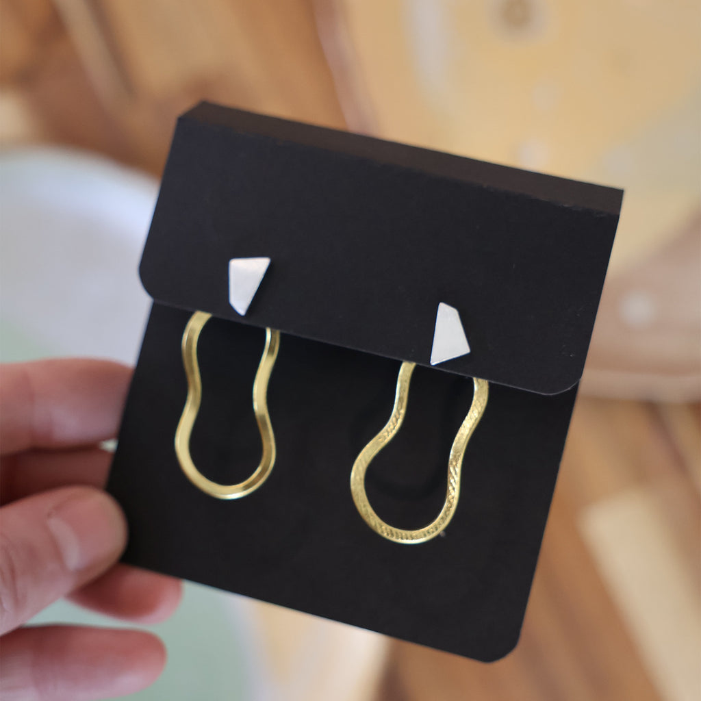 The Melting Hoop, gold, pair of earrings