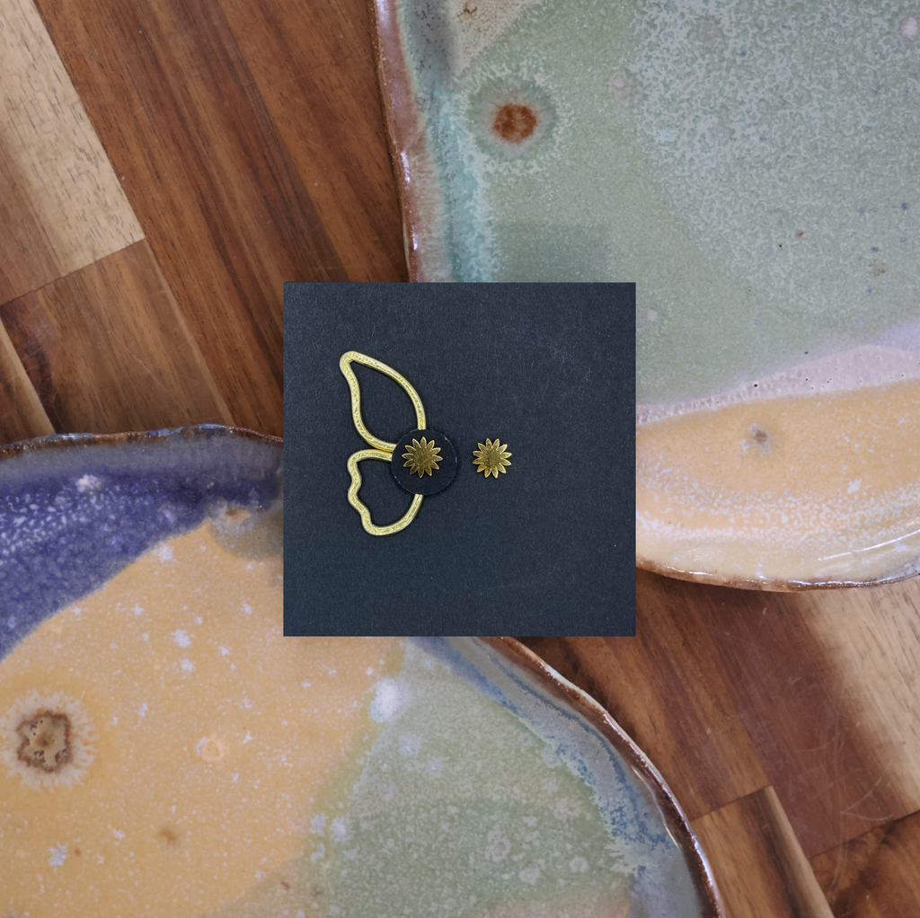 The Butterfly, gold, just one earring