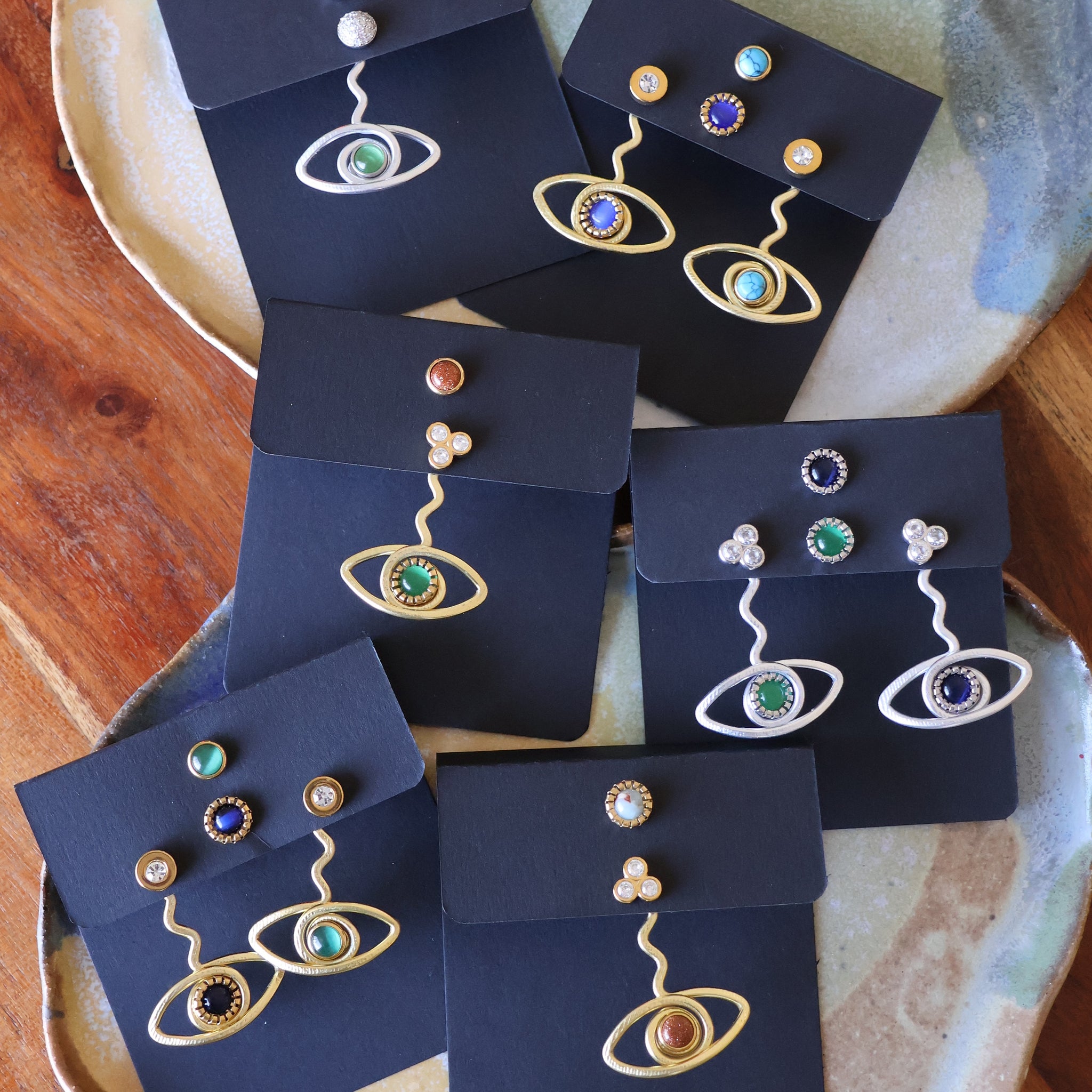 Eyeball Earring Jackets | Liz Fox Roseberry