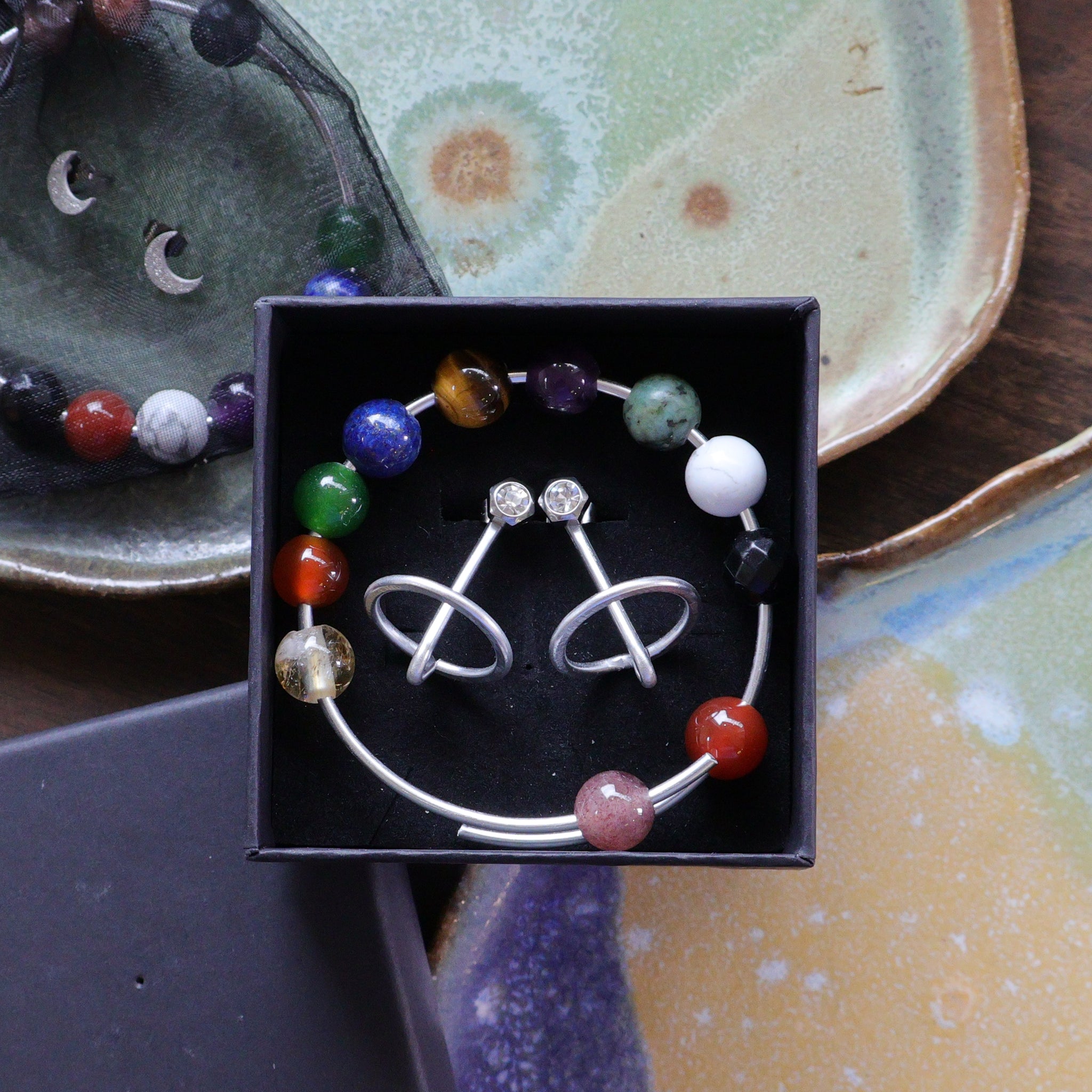 Saturn Drop Earring Jackets | Liz Fox Roseberry