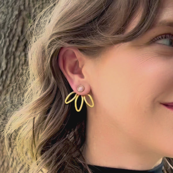 Flower Petal Earring Jackets | Liz Fox Roseberry