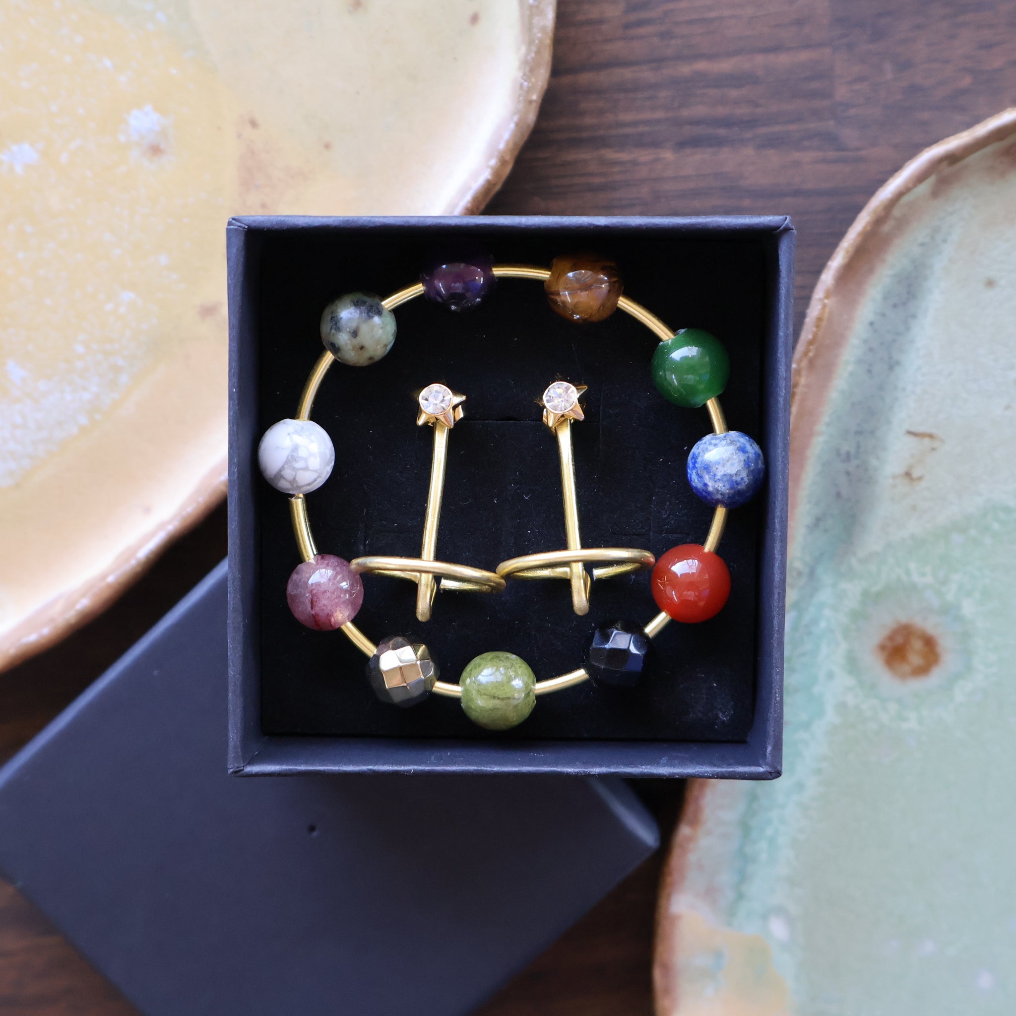Saturn Drop Earring Jackets | Liz Fox Roseberry